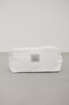 Kosmetyczka z dzianiny waflowej w kolorze WHITE -TRAVEL medium size-UNI