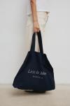 Torba typu shopper bag granatowa large size LESS IS MORE haftowana-UNI