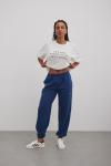 Spodnie typu jogger z HAFTEM w kolorze NAVY BLUE - NEVIS-L