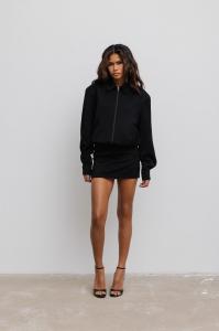 Trapezowa spódnica mini w kolorze TOTALLY BLACK - SORTA-L