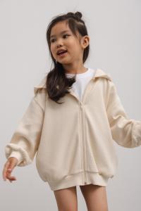 MINI bluza z zamkiem w kolorze BRIGHT BEIGE-PAT-80-86 (12-18)