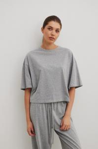 Tshirt typu oversize w kolorze GREY MELANGE - GALAXY-M/L