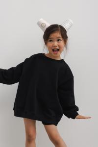 MINI bluza o luźnym kroju w kolorze TOTALLY BLACK - OXFORD-80-86 (12-18)
