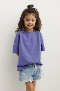 MINI t-shirt o kroju oversize w kolorze ULTRA VIOLET - CLIQUE-80-86 (12-18)