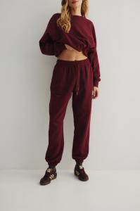 Spodnie typu jogger w kolorze BURGUNDY - AUSTIN-XS