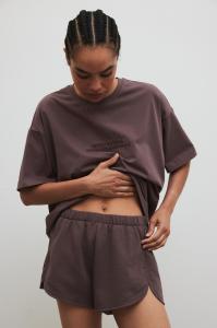 Szorty z dzianiny dresowej w kolorze PURPLE TAUPE - HOMEY-XS