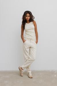 Spodnie jeansowe typu mom fit w kolorze BEIGE JEANS - JUST-XL