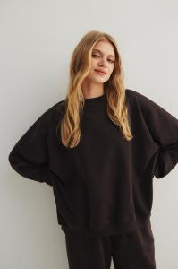 Bluza damska o kroju regular fit w kolorze DARK CHOCOLATE - MANLY-UNI