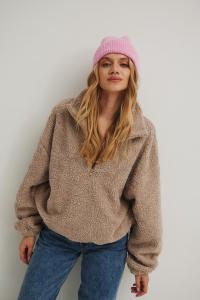 Bluza zapinana na zamek w kolorze COLD BEIGE - CANADIAN-M/L