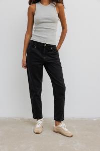 Spodnie jeansowe typu mom fit w kolorze BLACK JEANS - JUST-S