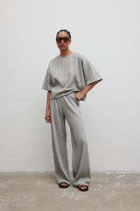 Spodnie z dzianiny strukturalnej w kolorze COOL GREY - TIDAL-S/M