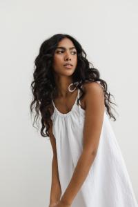Sukienka BAWEŁNIANA w kolorze CLASSIC WHITE - GABBY-M/L