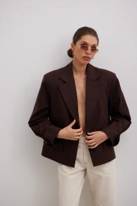 Marynarka o prostym kroju w kolorze INTENSE BROWN - RICHMOND-M/L