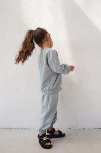 MINI spodnie dresowe typu jogger w kolorze POWDER BLUE - DISPLAY-80-86 (12-18)