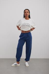 Spodnie typu jogger z HAFTEM w kolorze NAVY BLUE - NEVIS-L