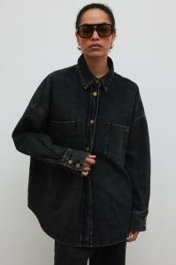 Koszula jeansowa w kolorze WASHED BLACK- INSPIRE-S/M