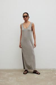 Sukienka maxi z rozcięciami w kolorze COLD MELANGE - SUNSET-S/M