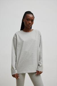 Klasyczny longsleeve w kolorze GREY - ONYX-S/M