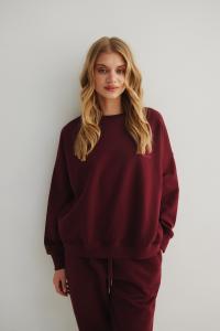 Bluza damska z HAFTEM w kolorze BURGUNDY - PHENIX-UNI