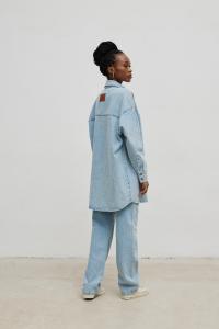 Koszula MIDI o kroju oversize w kolorze CLASSIC BLUE JEANS - MINDY-M/L