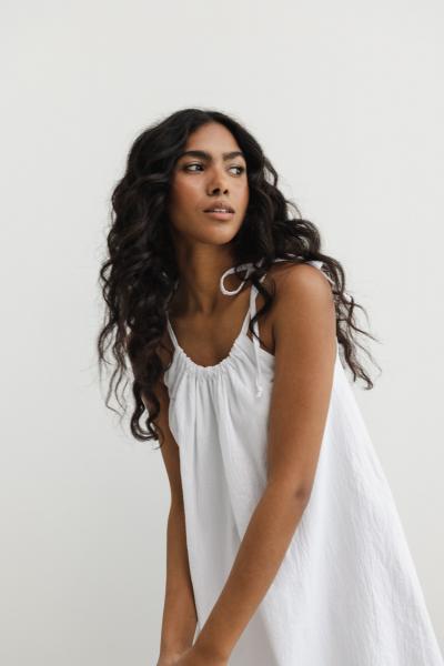 Sukienka BAWEŁNIANA w kolorze CLASSIC WHITE - GABBY-S/M