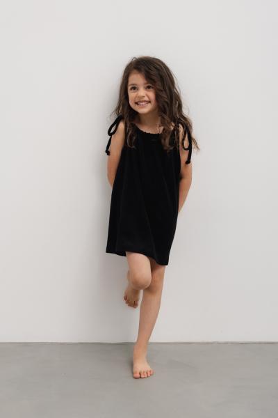 MINI sukienka FROTTE w kolorze TOTALLY BLACK -GABBY-128-134 (8-9)