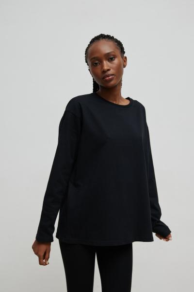 Klasyczny longsleeve w kolorze TOTALLY BLACK - ONYX-S/M