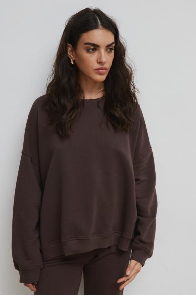 Bluza damska o kroju regular fit w kolorze CHOCOLATE - PHENIX-UNI