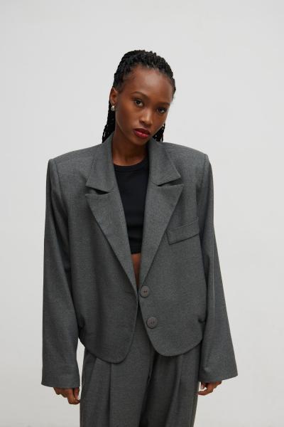 Krótka marynarka w kolorze GRAPHITE- AVEN-M/L