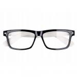 Okulary zerówki nerdy XL-272A czarno-białe