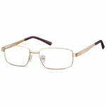 Męskie Oprawki korekcyjne zerówki okulary metalowe 639B złote