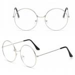Okrągłe srebrne okulary Lenonki z filtrem Blue Light do komputera zerówki DS-97A