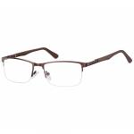 Żyłkowe oprawki korekcyjne zerówki okulary unisex 996B brązowe