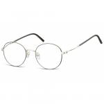 Lenonki okrągłe Okulary oprawki optyczne 927 czarno-srebrne