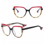 Damskie Okulary NA OBCASIE zerówki do komputera kocie BLUE LIGHT 25159F Czerwone/Panterkowe