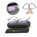 Bezramkowe gotowe okulary Minusy -3.50 przydymione z antyrefleksem ST321