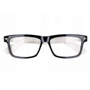 Okulary zerówki nerdy XL-272A czarno-białe