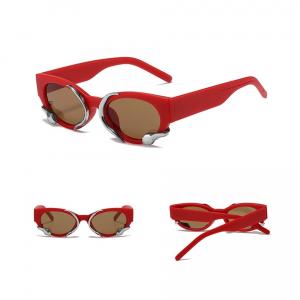Damskie okulary przeciwsłoneczne z filtrem UV400 czerwone ST-MAX4D