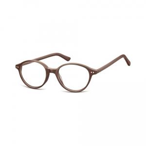 Ciemnobrazowe Okulary oprawki okragle Sunoptic CP147C