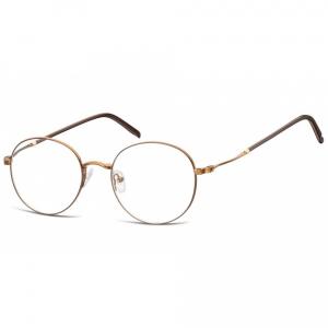 Lenonki okrągłe Okulary oprawki optyczne 927G brązowo-kawowe