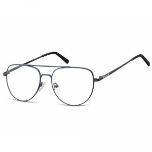 Okulary oprawki korekcyjne pilotki zerówki Sunoptic 889D granatowy + srebrny