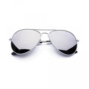 Klasyczne srebrne okulary Lustrzanki przeciwsłoneczne AVIATOR Pilotki