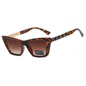 Damskie okulary przeciwsłoneczne kocie z filtrem UV400 ST-MAX10B panterka/brąz
