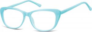 Okulary oprawki korekcyjne Kocie Oczy zerówki Sunoptic CP129 błękit turkusowy