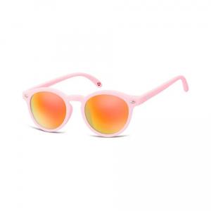 Okulary przeciwsłoneczne dla dzieci okrągłe lenonki lustrzane CS73F