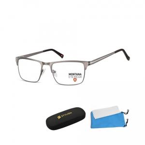 Oprawki korekcyjne okulary optyczne prostokątne Montana flex MM604C grafitowy + srebrny
