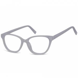 Damskie okulary optyczne zerówki kocie oczy Sunoptic CP117G mleczny szary