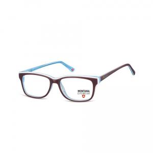 Okulary oprawki korekcyjne, optyczne nerd Montana MA81G brazowo-niebieskie