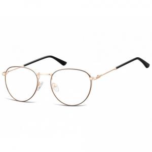 Okulary oprawki owalne Lenonki optyczne 920C złoto-brązowe