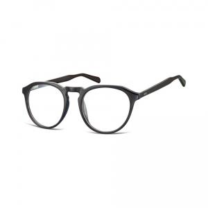 Okrągłe Okulary oprawki Lenonki zerówki korekcyjne Sunoptic AC21C ciemny brązowy